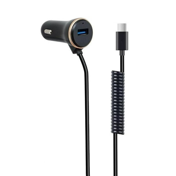 Premium Car Charger Black Compatible with Alcatel Go Flip V Premium Car Charger Black Compatible with Alcatel Go Flip V